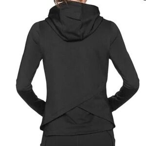 Athleta Boot Camp Pullover Cross Back Hoodie Black Size Medium Style 383730